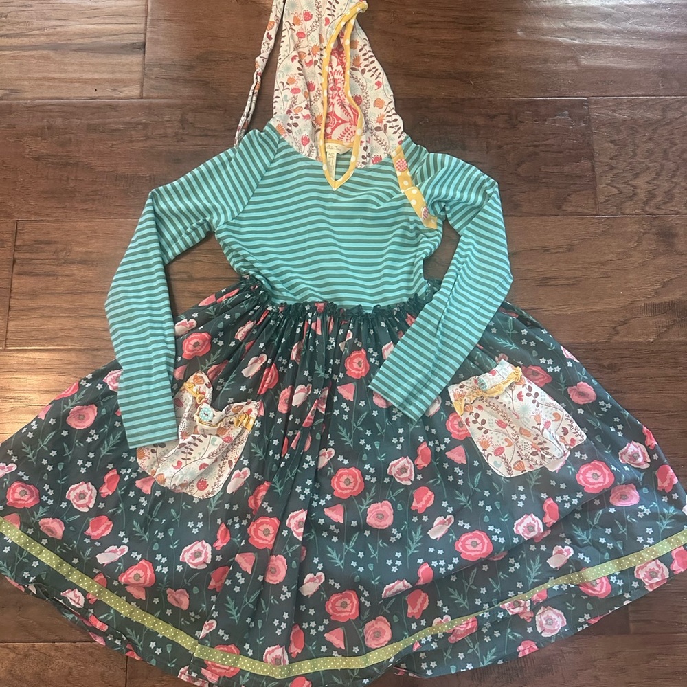 Striped and Floral Hooded Matilda Jane Dress